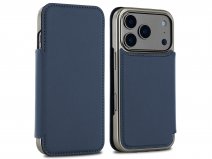 Greenwich Blake Leather Folio Portofino Blue/Gunmetal - iPhone 17 Pro Max Hoesje