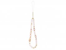 Guess Flower Wristlet Charm Case Roze - iPhone 17 Pro Max hoesje met Polsbandje