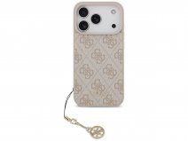 Guess Monogram iPhone 17 Pro Max hoesje met Bedeltje - MagSafe Case Roze