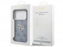 Guess Big 4G Monogram Gold Case Blauw - iPhone 17 Pro Max hoesje