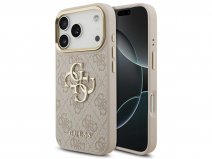 Guess Big 4G Monogram Gold Case Roze - iPhone 17 Pro Max hoesje