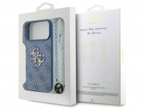 Guess Big 4G Monogram Wristlet Case - iPhone 17 Pro Max hoesje Blauw
