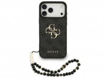 Guess Big 4G Monogram Wristlet Case - iPhone 17 Pro Max hoesje Grijs