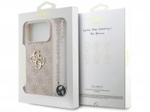 Guess Big 4G Monogram Wristlet Case - iPhone 17 Pro Max hoesje Roze