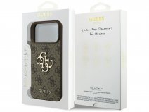 Guess Big 4G Monogram iPhone 17 Pro Max hoesje MagSafe Case Bruin