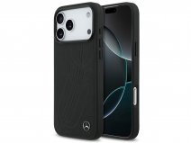 Mercedes-Benz iPhone 17 Pro Max hoesje - Laurels Leather Case MagSafe Zwart