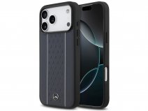 Mercedes-Benz iPhone 17 Pro Max hoesje - Stars Leather Case MagSafe Navy