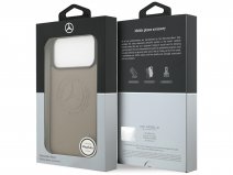 Mercedes-Benz iPhone 17 Pro Max hoesje - Vintage Logo Leather Case met MagSafe