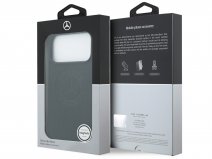 Mercedes-Benz iPhone 17 Pro Max hoesje - Heritage Logo Leather Case MagSafe Zwart