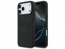 Mercedes-Benz iPhone 17 Pro Max hoesje - Heritage Logo Leather Case MagSafe Zwart