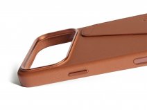 Mujjo Full Leather Wallet Case Tan - iPhone 17 Pro Max Hoesje Leer