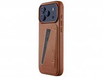 Mujjo Full Leather Wallet Case Tan - iPhone 17 Pro Max Hoesje Leer