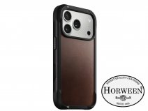 Nomad Horween Rugged Leather Case Bruin - iPhone 17 Pro hoesje
