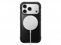 Nomad Horween Rugged Leather Case Zwart - iPhone 17 Pro hoesje