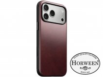 Nomad Horween Modern Leather Case Burgundy - iPhone 17 Pro Max hoesje