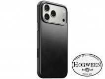Nomad Horween Traditional Leather Case Zwart - iPhone 17 Pro Max hoesje