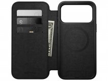 Nomad Modern Leather Folio Zwart - iPhone 17 Pro Max hoesje