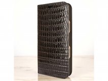 Piel Frama 2in1 Premium Leather Case Bruin Lizard - iPhone 17 Pro Max hoesje