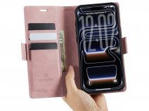 Solidenz 2-in-1 Bookcase MagSafe Roze - iPhone 17 Pro Max Hoesje