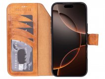 Solidenz Wax Leather Wallet Bruin - iPhone 17 Pro Max Hoesje Leer