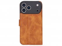 Solidenz Wax Leather Wallet Bruin - iPhone 17 Pro Max Hoesje Leer