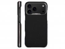 Vaja Silver V-Mag Grip Leather Case MagSafe Argento - iPhone 17 Pro Max Hoesje Leer