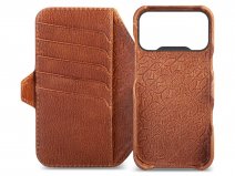 Vaja V-Mag Leather Wallet Case MagSafe Parma Clove - iPhone 17 Pro Max Hoesje Leer