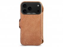Vaja V-Mag Leather Wallet Case MagSafe Camel - iPhone 17 Pro Max Hoesje Leer