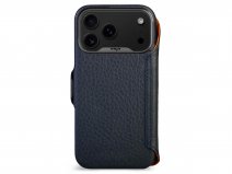 Vaja V-Mag Leather Wallet Case MagSafe Donkerblauw - iPhone 17 Pro Max Hoesje Leer