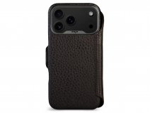 Vaja V-Mag Leather Wallet Case MagSafe Zwart - iPhone 17 Pro Max Hoesje Leer