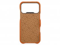 Vaja V-Mag Grip Leather Case MagSafe Oranje - iPhone 17 Pro Max Hoesje Leer