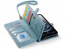 CaseMania 2in1 True Wallet Case Aqua - iPhone 17e / 16e Hoesje