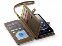 CaseMania 2in1 True Wallet Case Bruin - iPhone 17e / 16e Hoesje