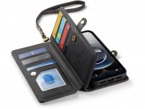 CaseMania 2in1 True Wallet Case Zwart - iPhone 17e / 16e Hoesje
