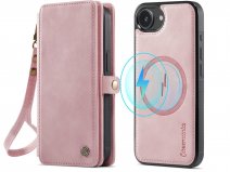 CaseMania 2in1 True Wallet Case Roze - iPhone 17e / 16e Hoesje