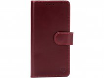 CaseMania Leather Bookcase Rood - iPhone 17e / 16e Hoesje Leer