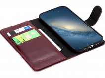 CaseMania Leather Bookcase Rood - iPhone 17e / 16e Hoesje Leer