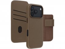 Accezz Leather 2in1 Bookcase MagSafe Bruin - iPhone 18 Pro Hoesje Leer