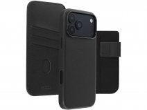 Accezz Leather 2in1 Bookcase MagSafe Zwart - iPhone 18 Pro Hoesje Leer