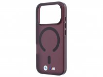 BMW M Frosted MagSafe Case Burgundy - iPhone 18 Pro/17 Pro hoesje