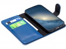 CaseMania Classic Leather Bookcase Blauw - iPhone 18 Pro Hoesje Leer
