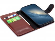 CaseMania Classic Leather Bookcase Cognac Bruin - iPhone 18 Pro Hoesje Leer