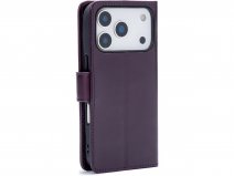 CaseMania Classic Leather Bookcase Paars - iPhone 18 Pro Hoesje Leer