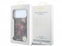 Guess Floral MagSafe Case Burgundy - iPhone 18 Pro/17 Pro hoesje