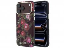 Guess Floral MagSafe Case Burgundy - iPhone 18 Pro/17 Pro hoesje