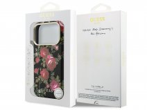Guess Floral MagSafe Case Zwart - iPhone 18 Pro/17 Pro hoesje