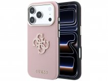 Guess Big 4G Ton Sur Ton Case Roze - iPhone 18 Pro/17 Pro hoesje