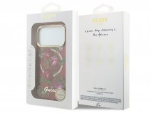 Guess Floral MagSafe Case Rood - iPhone 18 Pro/17 Pro hoesje