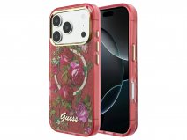 Guess Floral MagSafe Case Rood - iPhone 18 Pro/17 Pro hoesje