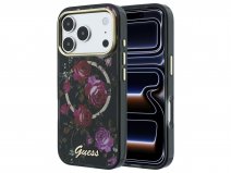 Guess Floral MagSafe Case Zwart - iPhone 18 Pro/17 Pro hoesje